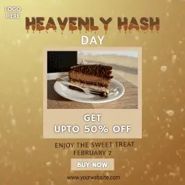 Online Editable Heavenly Hash day February 2 Animated Design