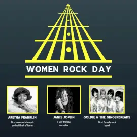 Online Editable Woman Rock Day Social Media Post