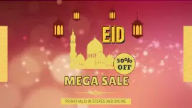 Online Editable Eid Mega Sale Offer Animated Deisgn