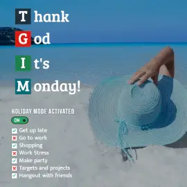 Online Editable Thank God It's Monday Social Media Post