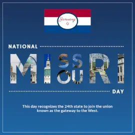 Online Editable National Missouri Day January 4 Social Media Post