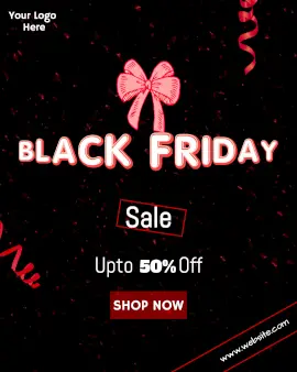 Online Editable Black Friday 50% Off Sale Animated Design