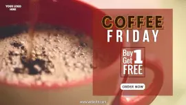 Online Editable Coffee Friday Shop Animated Design
