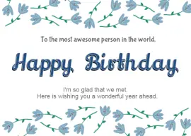 Online Editable Floral Border Birthday Card Lifestyle