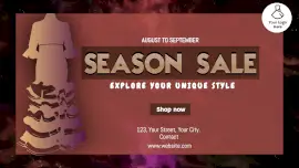 Online Editable Brown Season Sale Animated Design