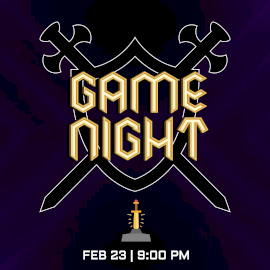 Online Editable Blue Game Night Animated Design