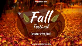 Online Editable Falling Autumn Leaves Fall Festival Animated Design