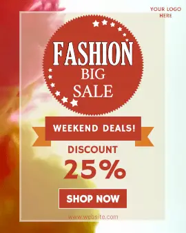 Online Editable Fashion Big Sale Animated Design