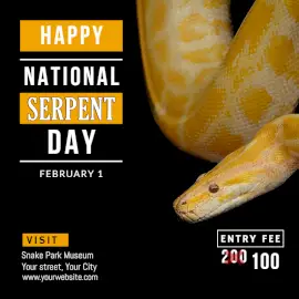 Online Editable National Serpent Day Social Media Post