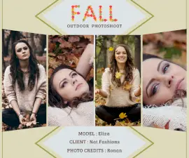 Online Editable Model Outdoor Photoshoot Holiday 4 Grid Photo Collage