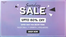 Online Editable Sunday Offer Sale for Fashion Apparel Animated Design