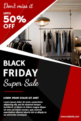 Online Editable Black Friday Sale PInterest Graphics