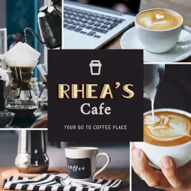 Online Editable Rhea's Coffee Shops 4 Grid Photo Collage