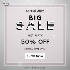 Online Editable Special Big Sale Offer Animated Design