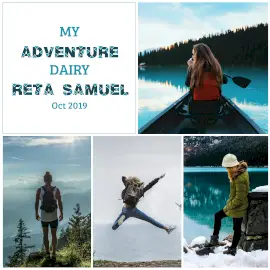 Online Editable Adventure Vacations for Womens Holidays 4 Photo Collage