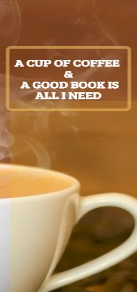Online Editable Coffee And Book Lover Bookmark
