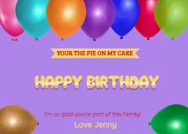 Online Editable Colorful Balloon Birthday Card Lifestyle