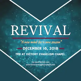 Online Editable Blue Revival Service Animated Design