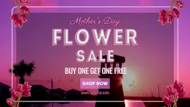 Online Editable Flower Sale on Mothers Day Animated Design