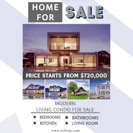 Online Editable Home For Sale 5 Grid Photo Collage
