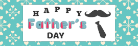 Online Editable Cyan Father's Day Email Header