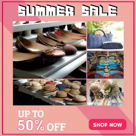 Online Editable Summer Sale Offer for Fashion Accessories 5 Grid Photo Collage