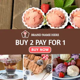 Online Editable Dessert Recipes Offer 4 Grid Photo Collage
