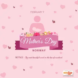Online Editable Mother's Day in Norway Quote February 9 Social Media Post
