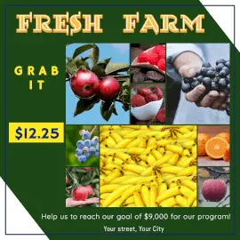 Online Editable Fresh Farm Fruit 9 Grid Photo Collage