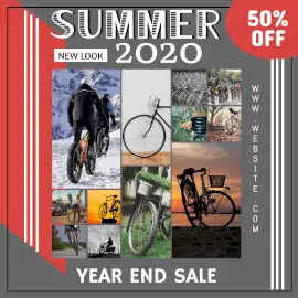 Online Editable Summer 2020 Year End Sale 12 Grid Photo Collage