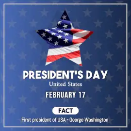 Online Editable President's Day Social Media Post
