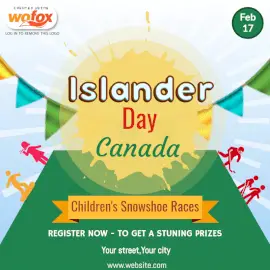 Online Editable Islander Day in Canada Social Media Post