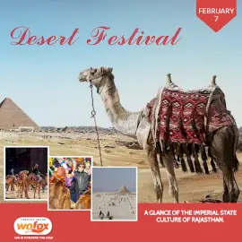 Online Editable Desert Festival February 7 4 Grid Photo Collage