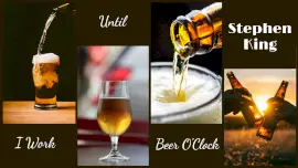 Online Editable Beer Pouring into Glass 4 Grid Photo Collage