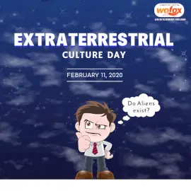 Online Editable Extraterrestrial Culture Day February 11  Social Media Post
