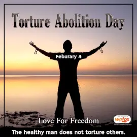 Online Editable Torture Abolition Day February 4 Social Media Post