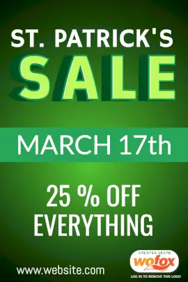 Online Editable St. Patrick's Day Sale Pinterest Graphics