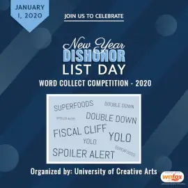 Online Editable New Year's Dishonor List Day January 1 Social Media Post