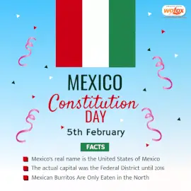 Online Editable Mexico Constitution Day Facts Social Media Post