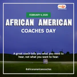 Online Editable African American Coaches Day February 4 Social Media Post