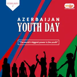 Online Editable Azerbaijan Youth Day February 2 Social Media Post