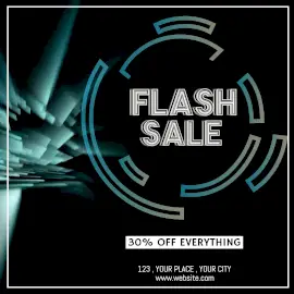 Online Editable Light Streaks Background Flash Sale Animated Design