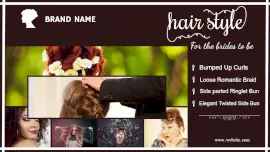 Online Editable Hair Makeup Salon 6 Grid Photo Collage