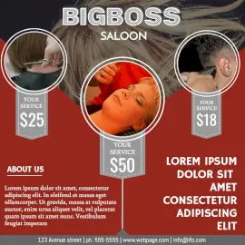 Online Editable Bigboss Saloon Social Media Post