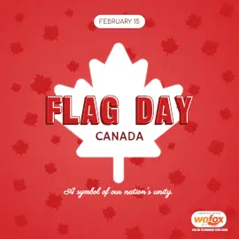 Online Editable Flag Day Canada February 15 Social Media Post