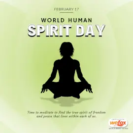 Online Editable World Human Spirit Day Quote February 17 Social Media Post