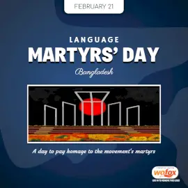 Online Editable Language Martyrs' Day in Bangladesh February 21 Social Media Post