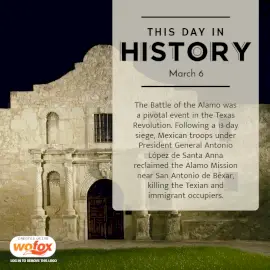 Online Editable Alamo Day in Texas March 6 Social Media Post