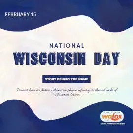 Online Editable National Wisconsin Day Fact February 15 Social Media Post