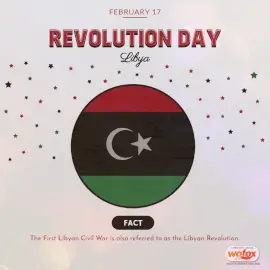 Online Editable Revolution Day Libya Fact February 17 Social Media Post